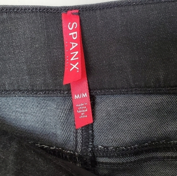 SPANX Vintage Distressed Ankle Skinny Jeans Black M - Picture 6 of 10